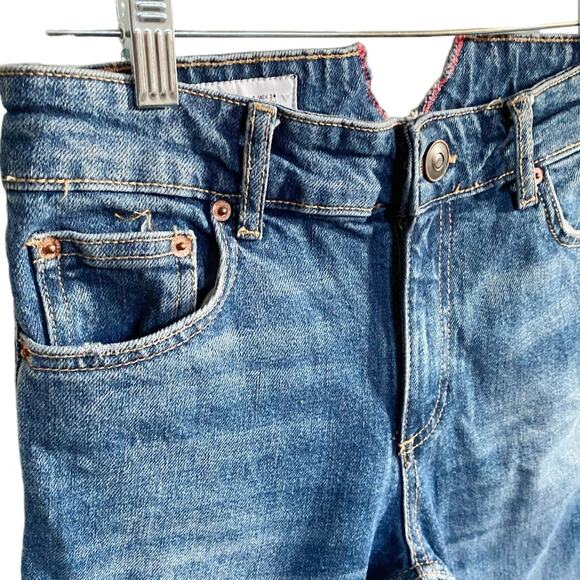 ZARA‎ jeans Mid Rise Straight leg Medium Blue Wash 2 X 26" - Picture 6 of 12